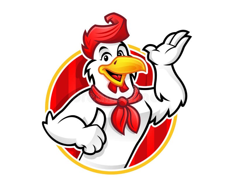 Характер талисмана цыпленка или цыпленка, соответствующий для шины ресторана