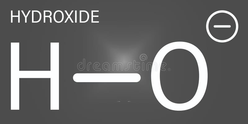 химическая структура гидроксида. формула скелета. иллюстрация вектора ...
