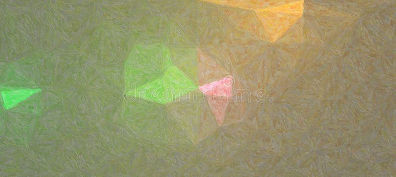 Хорошая абстрактная иллюстрация коричневого, зеленого и розового Impasto с краской небольшой щетки Красивая предпосылка для вашег иллюстрация штока