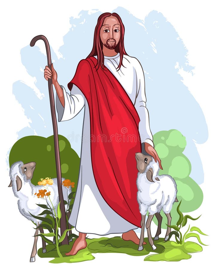 хороший чабан jesus иллюстрация вектора хороший чабан jesus иллюстрация вектора