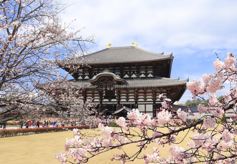 Храм нара Япония храма todaiji большой восточный стоковые изображения rf