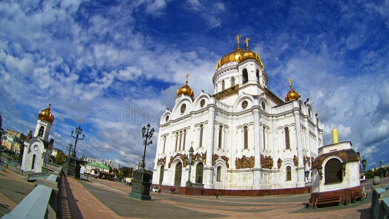 Храм христа спасителя в Москве России стоковое фото rf