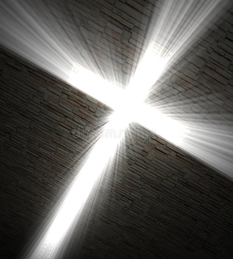 3d fine image, Christian cross of light background. 3d fine image, Christian cross of light background