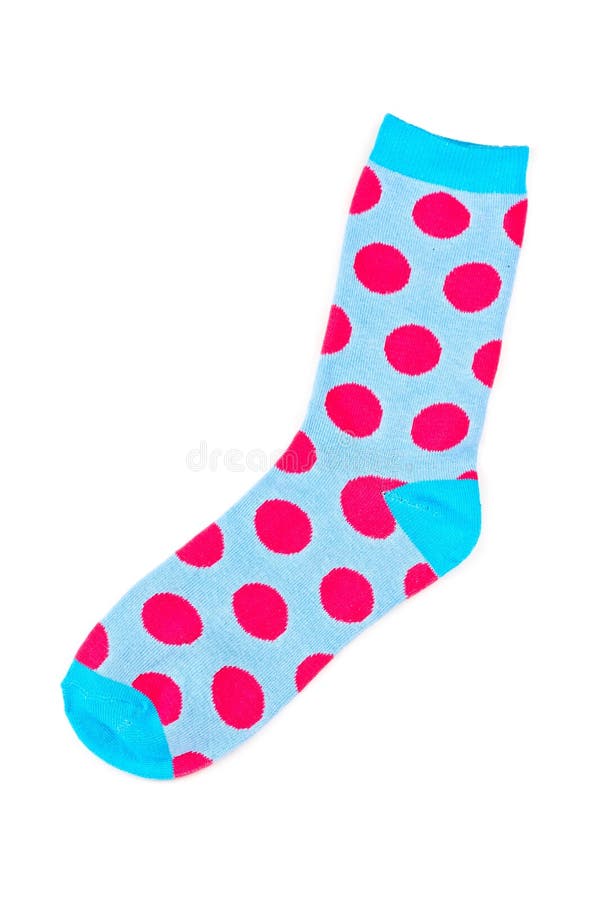 A colorful sock, isolated on white background. A colorful sock, isolated on white background