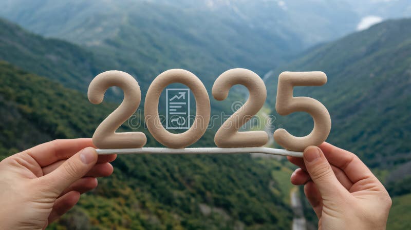 цели на 2025 г.. иллюстрация штока