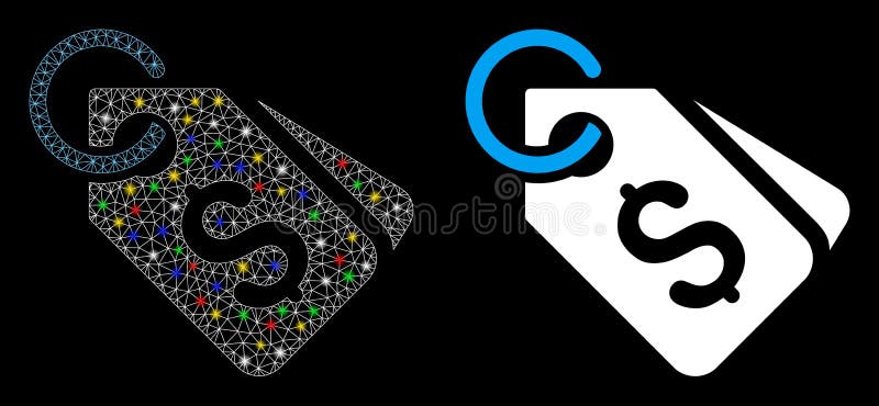 Цена в долларах туши sieve утилизации -теги значок с засветками экрана бесплатная иллюстрация