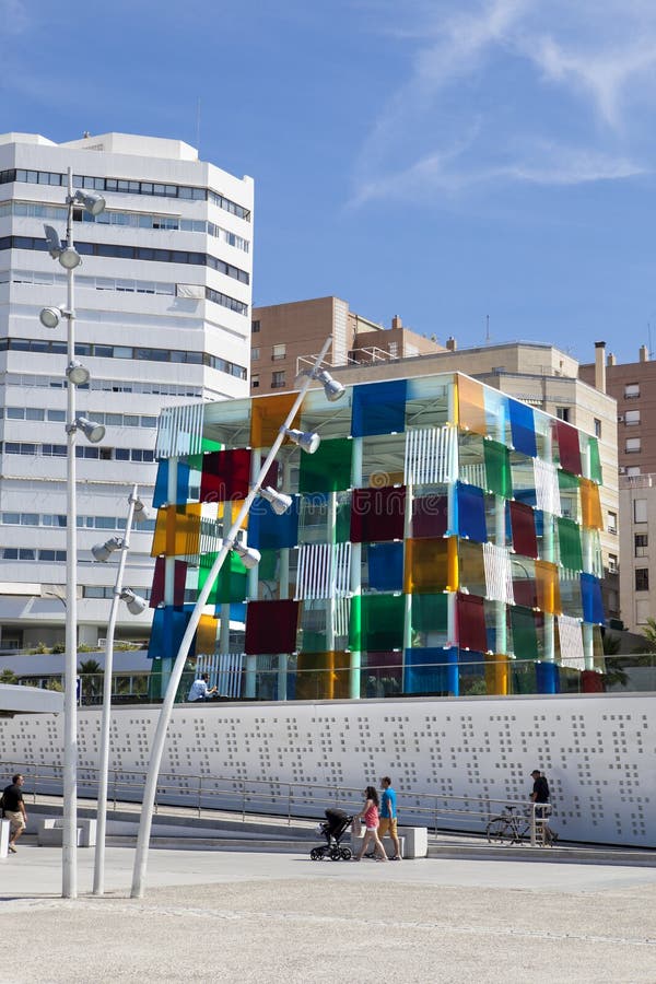 Центр Pompidou Малага стоковое фото Центр Pompidou Малага стоковое фото
