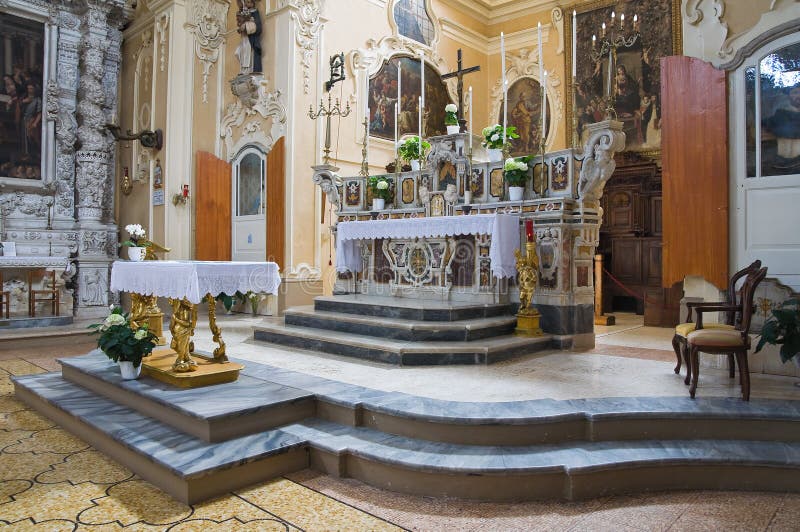 Interior of the Church of St. Domenico. Tricase. Puglia. Italy. Interior of the Church of St. Domenico. Tricase. Puglia. Italy.