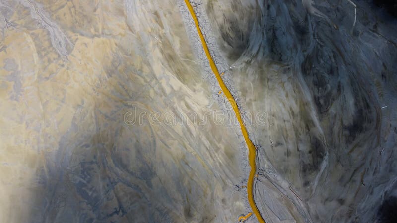 Aerial View Over a Big Waste Lake Polluted With Toxic Mining Residuals Tailings From an Open Pit Copper Mine in Geamana, Rosia Poieni, Romania. Aerial View Over a Big Waste Lake Polluted With Toxic Mining Residuals Tailings From an Open Pit Copper Mine in Geamana, Rosia Poieni, Romania