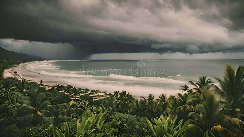 циклон торнадо в море ландшафта