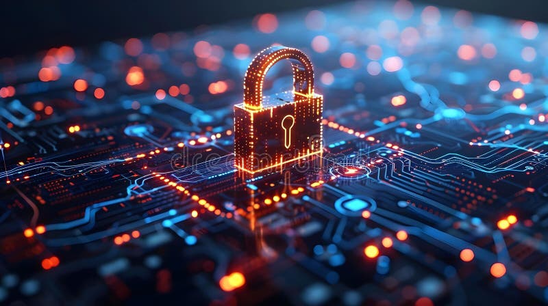 цифровая крепость : безопасное шифрование данных. концепция методы шифрования кибербезопасности бесплатная иллюстрация