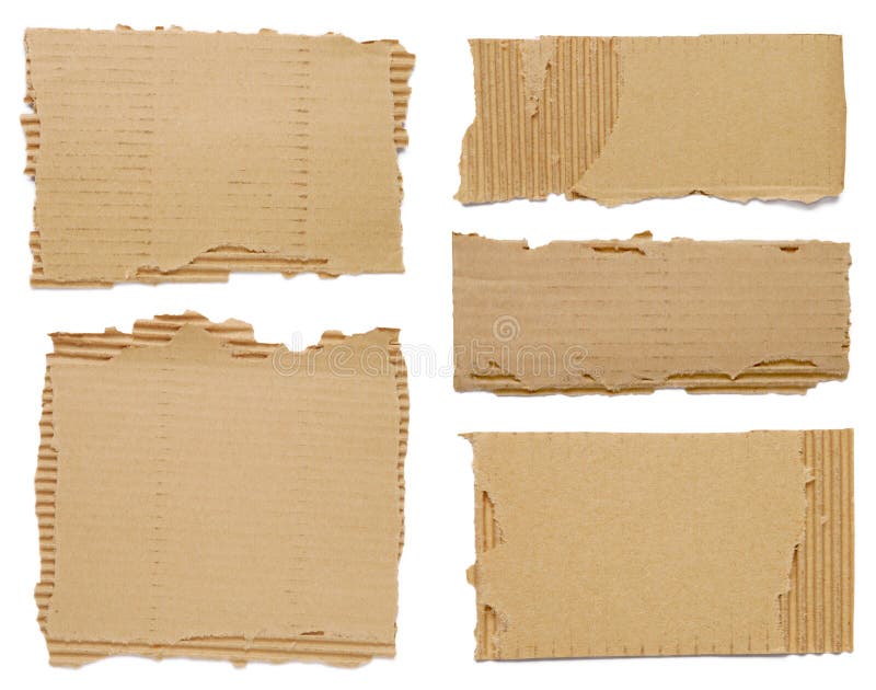 Pieces of cardboard on white background. Pieces of cardboard on white background