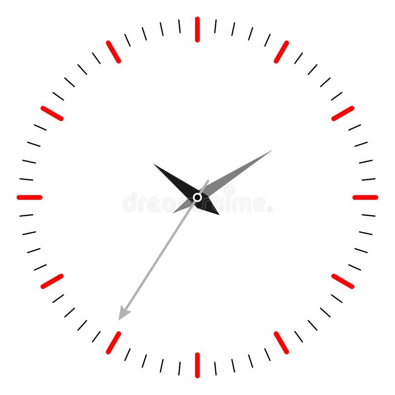 Simple illustration of clock on wight background. Simple illustration of clock on wight background