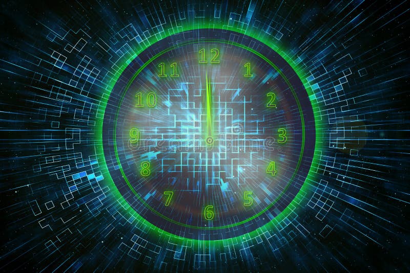 Часы цифров зеленые стоковые изображения rf Часы цифров зеленые стоковые изображения rf