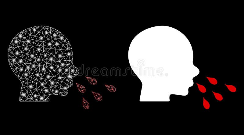 Человек светлой sieve 2d чихая с засветками экрана иллюстрация штока