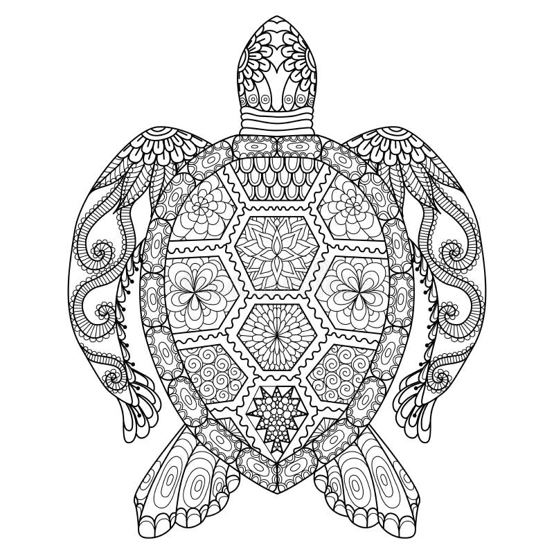 Drawing zentangle turtle for coloring page, shirt design effect, logo, tattoo and decoration. Drawing zentangle turtle for coloring page, shirt design effect, logo, tattoo and decoration.