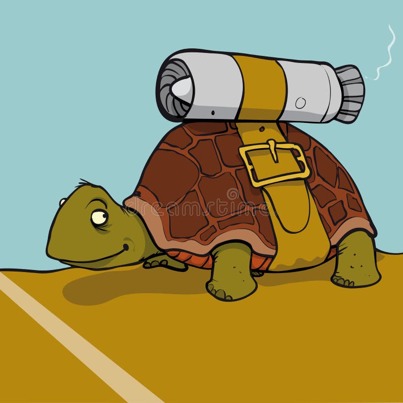 Tortoise with jet engine strapped to shell. Tortoise with jet engine strapped to shell