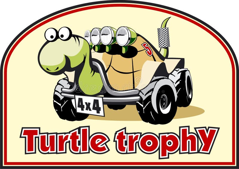 Funny label for off-road trophy. Funny label for off-road trophy