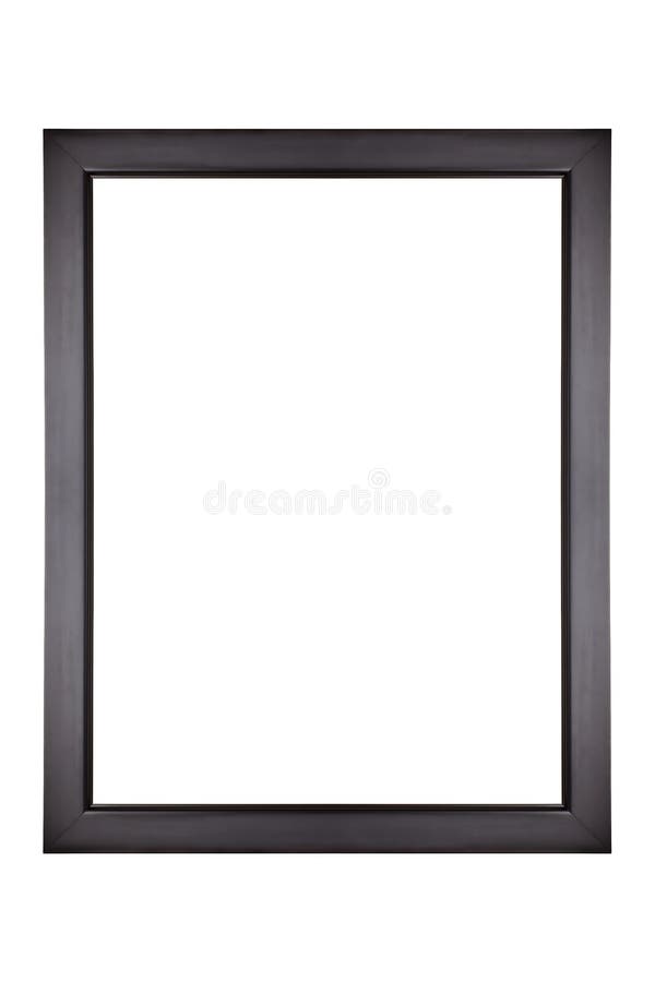 Empty black picture frame isolated on white. Empty black picture frame isolated on white