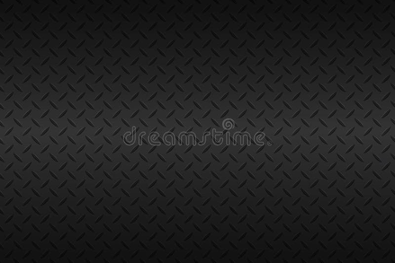 Черная металлопластинчатая текстура, справочная информация из нержавеющей стали с уклоном иллюстрация вектора