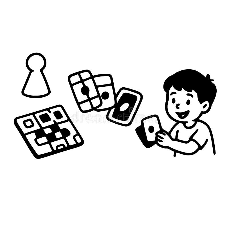 Черно-белые дети Игра на доске игры и карты Значки. Веселая коллекция из 10 черно-белых значков, изображающих детей в настольные игры и карточные игры. Этот набор пиктограмм захватывает радостные моменты, такие как игра в кости с карточками, использование игровых жетонов и дружеское взаимодействие во время классических игр на столе. Идеально подходит для образовательных проектов материалы для занятий детей книги активности родителей и иллюстрации на тему игр.