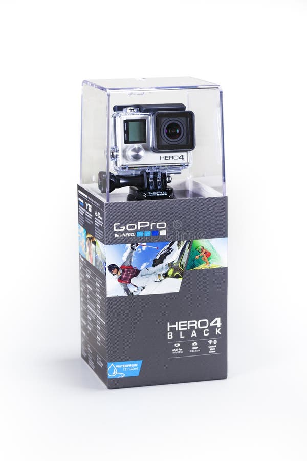Чернота героя 4 GoPro стоковые изображения Чернота героя 4 GoPro стоковые изображения