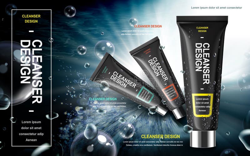 Черный холодный дизайн cleanser бесплатная иллюстрация Черный холодный дизайн cleanser бесплатная иллюстрация