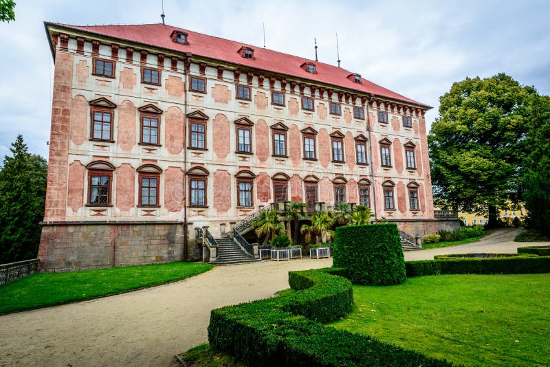 Чехословакский замок Libochovice стоковое фото rf