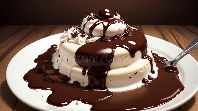 чип choco радует сладкое и шоколадное жаркое мороженое солнечное мороженое для национального горячего фаджа иллюстрация штока