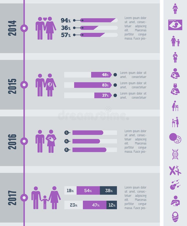 Flat Maternity Infographics Elements plus Icon Set. Vector. Flat Maternity Infographics Elements plus Icon Set. Vector.