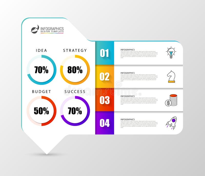 Шаблон дизайна Infographic Организационная схема с 4 шагами бесплатная иллюстрация Шаблон дизайна Infographic Организационная схема с 4 шагами бесплатная иллюстрация