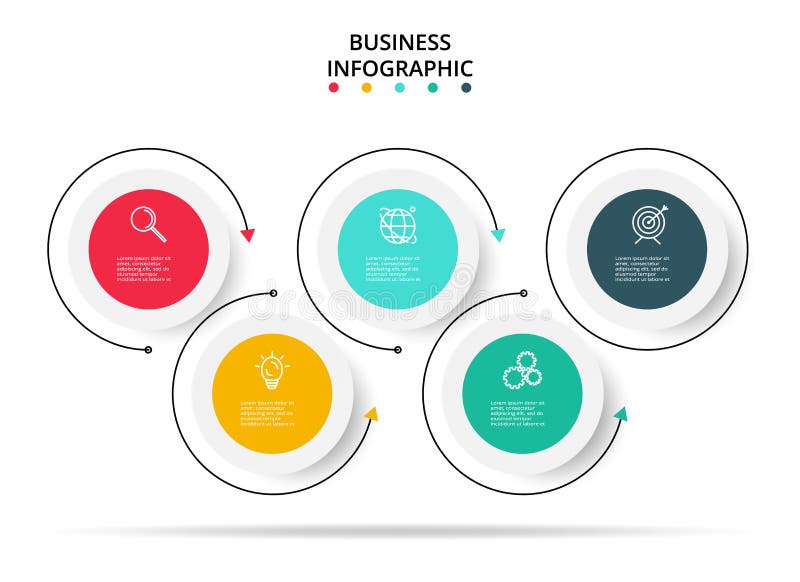шаблон 5 шагов infographic Концепцию дела infographic можно использовать для плана потока операций, диаграммы, прогресса, срока иллюстрация штока шаблон 5 шагов infographic Концепцию дела infographic можно использовать для плана потока операций, диаграммы, прогресса, срока иллюстрация штока