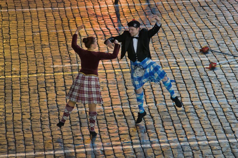 Школа Scottish танцует тенистое Глен стоковая фотография Школа Scottish танцует тенистое Глен стоковая фотография