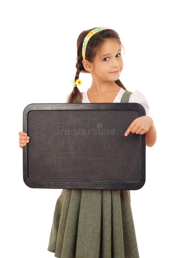школьница chalkboard пустая маленькая указывая к стоковое изображение школьница chalkboard пустая маленькая указывая к стоковое изображение