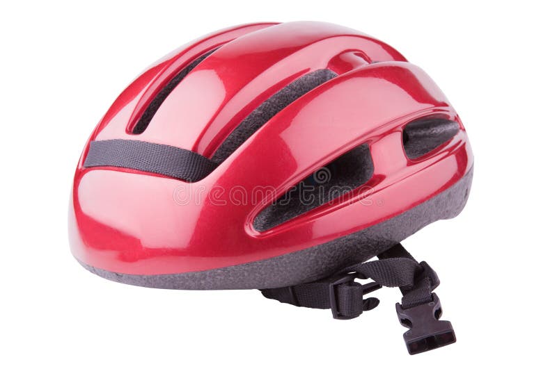 Bicycling helmet isolated on a white background. Bicycling helmet isolated on a white background