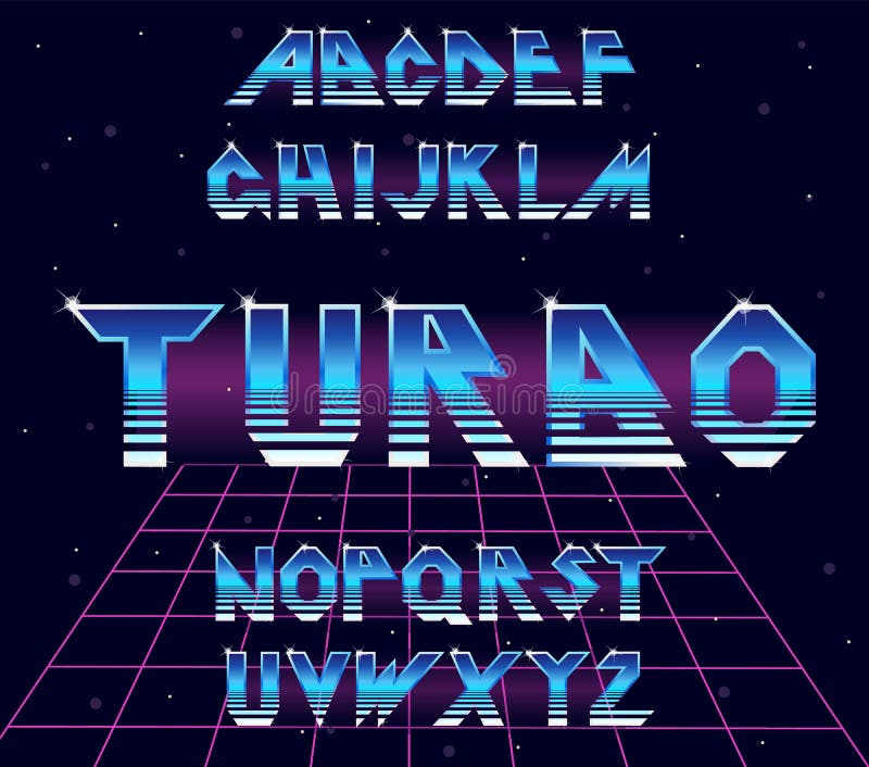 Шрифт алфавита 80 s ретро бесплатная иллюстрация Шрифт алфавита 80 s ретро бесплатная иллюстрация