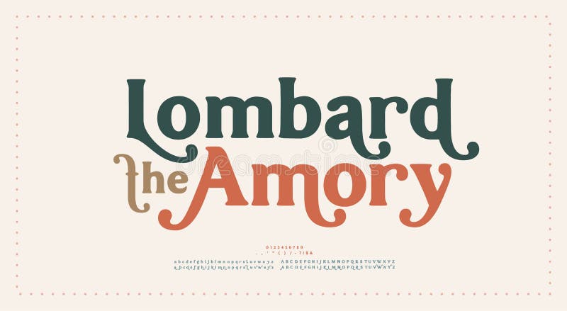 шрифт и число букв ретро-алфавита. typography элегантная роскошь классическая надпись serif декоративные шрифты свадебная концепция. векторная иллюстрация.