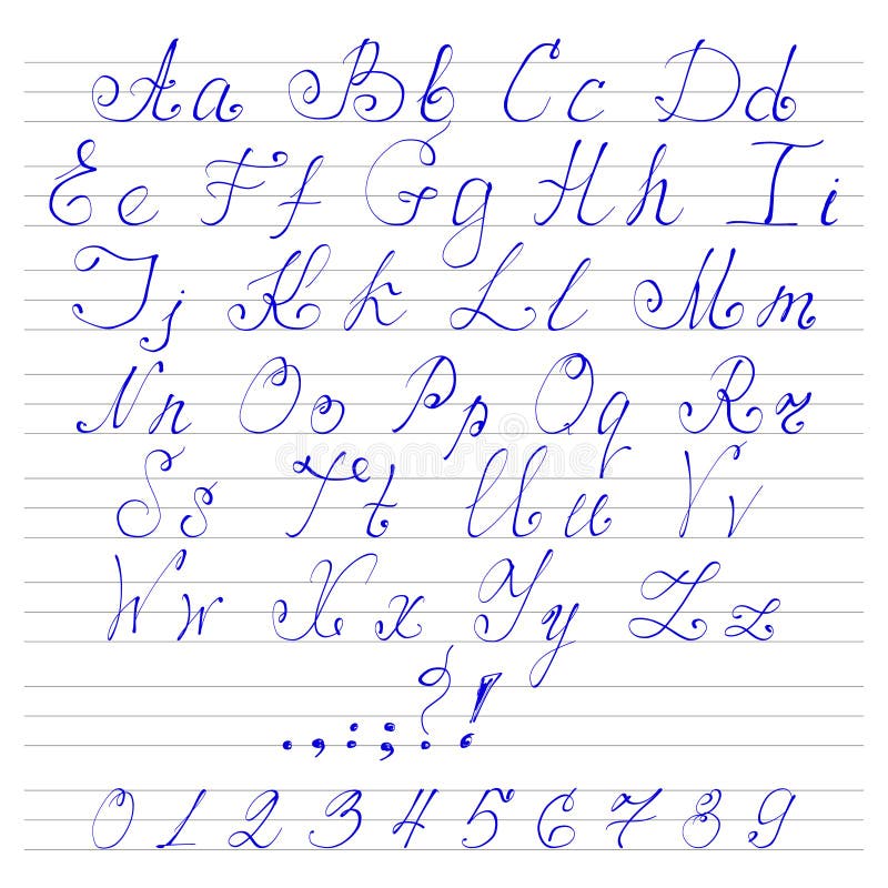 An alphabet handwriting fonts vector. An alphabet handwriting fonts vector