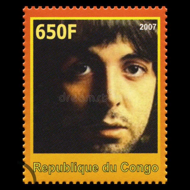 Штемпель почтового сбора Пола McCartney Beatles от Конго стоковая фотография rf Штемпель почтового сбора Пола McCartney Beatles от Конго стоковая фотография rf
