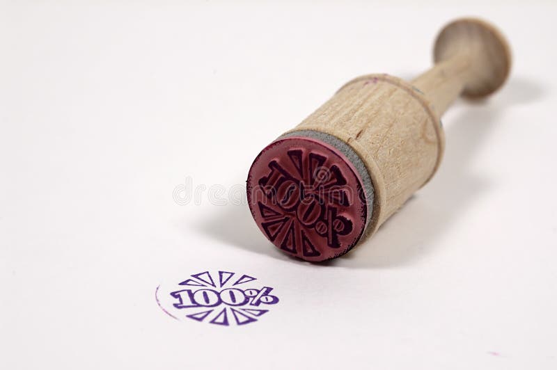 Photo of 100 Percent Rubber Stamp. Photo of 100 Percent Rubber Stamp