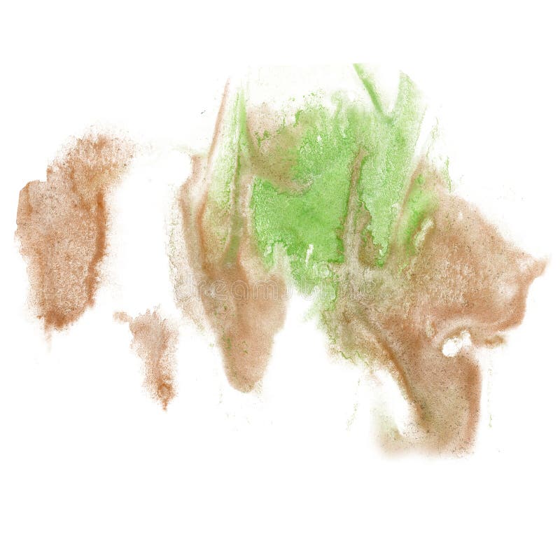 Щетка aquarel watercolour splatter хода чернил цвета коричневого цвета зеленого цвета выплеска краски изолированная акварелью иллюстрация штока Щетка aquarel watercolour splatter хода чернил цвета коричневого цвета зеленого цвета выплеска краски изолированная акварелью иллюстрация штока