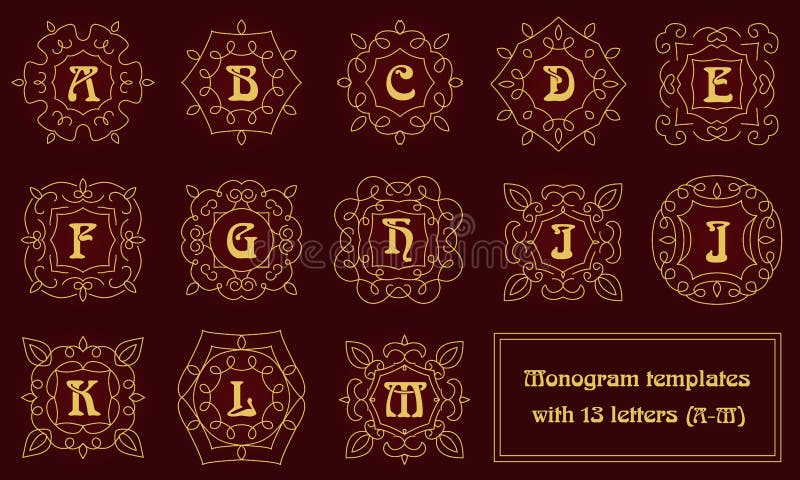 Элегантные шаблоны дизайна вензеля с письмами бесплатная иллюстрация