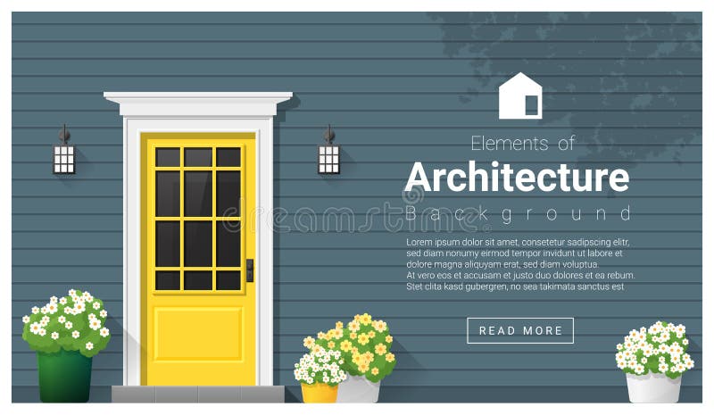 Elements of architecture , front door background , vector ,illustration. Elements of architecture , front door background , vector ,illustration