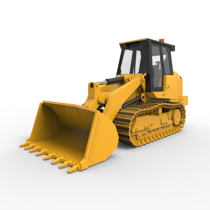 Экскаватор на белой равномерной предпосылке Затяжелитель Backhoe иллюстрация 3d бесплатная иллюстрация Экскаватор на белой равномерной предпосылке Затяжелитель Backhoe иллюстрация 3d бесплатная иллюстрация