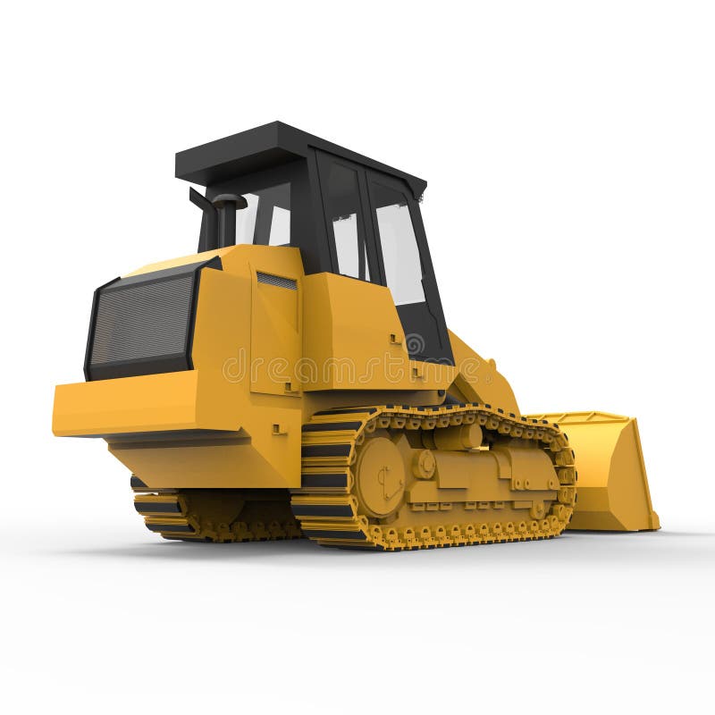 Экскаватор на белой равномерной предпосылке Затяжелитель Backhoe иллюстрация 3d иллюстрация штока Экскаватор на белой равномерной предпосылке Затяжелитель Backhoe иллюстрация 3d иллюстрация штока