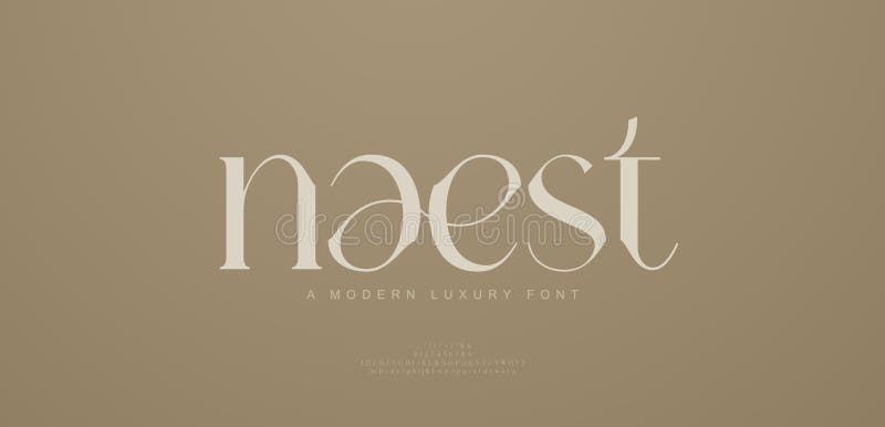 элегантный логотип шрифта современных букв алфавита. typography роскошь классическое письмо serif курсивом шрифты свадебный винтаж бесплатная иллюстрация