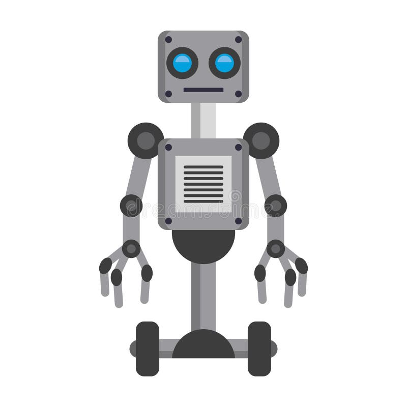 Электрический мультфильм значка робота изолировал иллюстрация вектора Электрический мультфильм значка робота изолировал иллюстрация вектора
