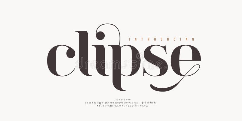 эмблема шрифта. typography роскошь классический шрифт serif italic шрифты декоративные свадебные винтаж ретро логотипы иллюстрация вектора