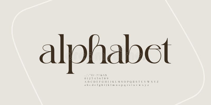 эмблема шрифта. typography роскошь классический шрифт serif italic шрифты декоративные свадебные винтаж ретро логотипы иллюстрация вектора