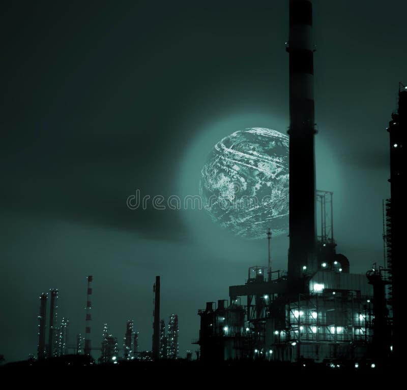 Photo composition in a refinery environment. Photo composition in a refinery environment.